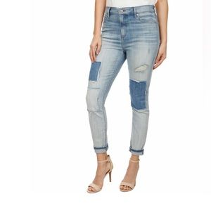 Lucky Brand Women's Bridgette Destroyed Patchwork Skinny Jeans S 8/29 28 Inseam